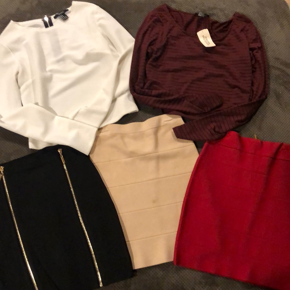CROP TOPS & BANDAGE SKIRTS